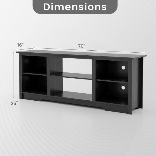 70-Inch TV Stand for up to 75" Flat Screen TVs with Adjustable-Black - Image 5